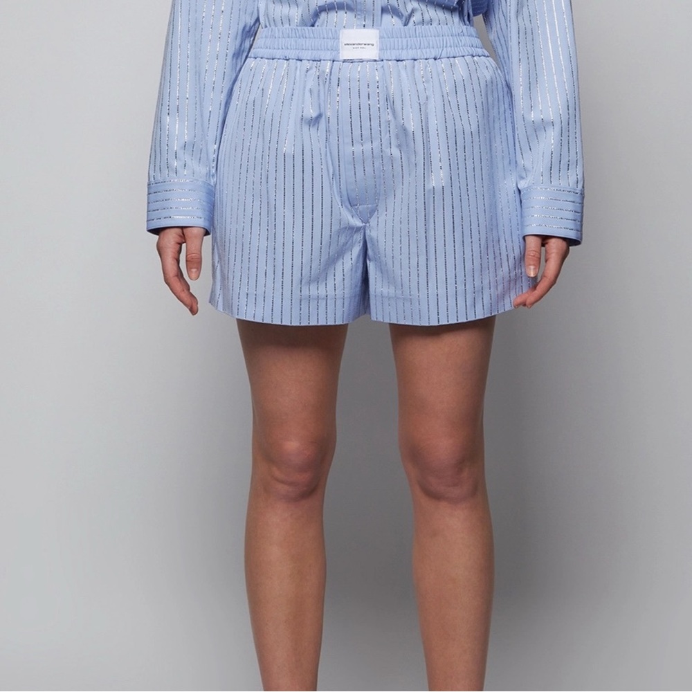 Alexander Wang Crystal Embellished boxer shorts